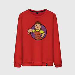 Свитшот хлопковый мужской Squid game girl, цвет: красный