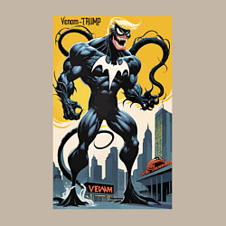Свитшот хлопковый мужской Trump-Venom superhero - ai art fantasy, цвет: миндальный — фото 2