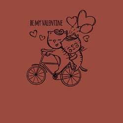 Свитшот хлопковый мужской Будь моим Валентином, цвет: кирпичный — фото 2