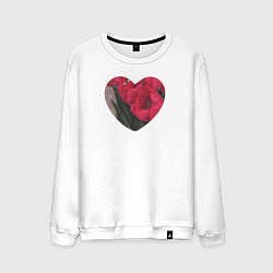 Свитшот хлопковый мужской Валентинка, цвет: белый