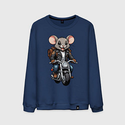 Свитшот хлопковый мужской Biker mice, цвет: тёмно-синий
