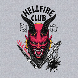 Свитшот хлопковый мужской Hellfire club demon, цвет: меланж — фото 2