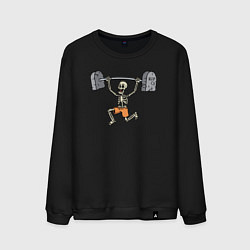 Свитшот хлопковый мужской Skeletor gym, цвет: черный