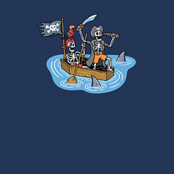 Свитшот хлопковый мужской Мёртвые пиратики, цвет: тёмно-синий — фото 2