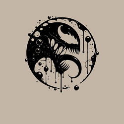 Свитшот хлопковый мужской Профиль Вкнома в круге, цвет: миндальный — фото 2