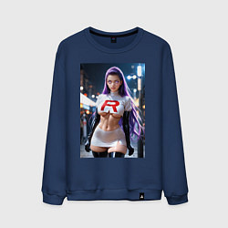 Свитшот хлопковый мужской Джесси Команда R Покемон, цвет: тёмно-синий