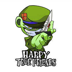 Свитшот хлопковый мужской Happy three friends - Flippy, цвет: белый — фото 2