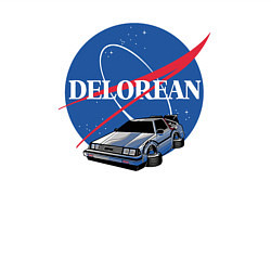 Свитшот хлопковый мужской Space delorean, цвет: белый — фото 2