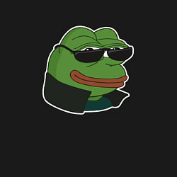 Свитшот хлопковый мужской Пепе крутой в очках, цвет: черный — фото 2