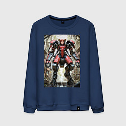 Мужской свитшот Девушка управляет огромным мехом