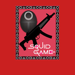 Свитшот хлопковый мужской Squid game gun and mask, цвет: красный — фото 2