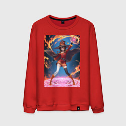 Мужской свитшот Мегумин колдует взрывную магию