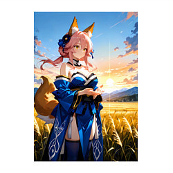 Свитшот хлопковый мужской Tamamo no Mae Fate Grand Order, цвет: белый — фото 2