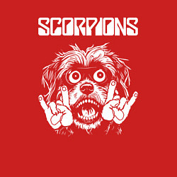 Свитшот хлопковый мужской Scorpions rock dog, цвет: красный — фото 2