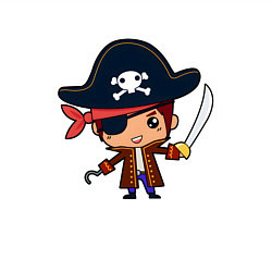 Свитшот хлопковый мужской Пират муж - для пары, цвет: белый — фото 2