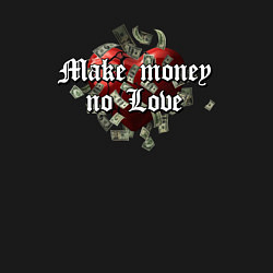 Свитшот хлопковый мужской Make money no love, цвет: черный — фото 2