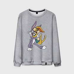 Свитшот хлопковый мужской Bugs Bunny - Lola Bunny, цвет: меланж