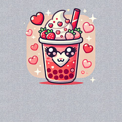 Свитшот хлопковый мужской Бабл ти день святого валентина, цвет: меланж — фото 2