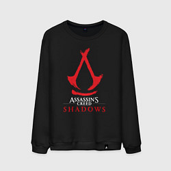 Свитшот хлопковый мужской Assassins Creed Shadows - badge, цвет: черный