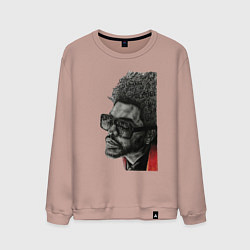 Свитшот хлопковый мужской Blinding lights the weeknd, цвет: пыльно-розовый