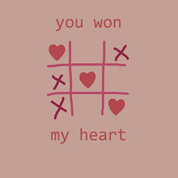 Свитшот хлопковый мужской You won my heart, цвет: пыльно-розовый — фото 2