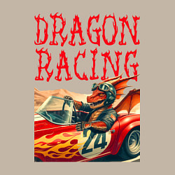 Свитшот хлопковый мужской Dragon cool racer - ai art, цвет: миндальный — фото 2
