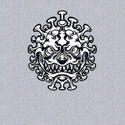 Свитшот хлопковый мужской Монстр вирус, цвет: меланж — фото 2