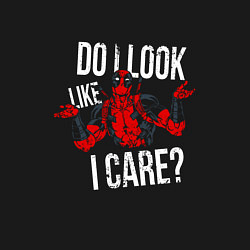 Свитшот хлопковый мужской Do i look like i care - дэдпул, цвет: черный — фото 2