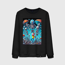 Мужской свитшот Skeleton Rick and Morty - ai art fantasy