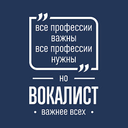 Свитшот хлопковый мужской Вокалист нужнее всех, цвет: тёмно-синий — фото 2