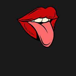 Свитшот хлопковый мужской Girl lips, цвет: черный — фото 2