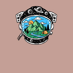 Свитшот хлопковый мужской Space camp, цвет: пыльно-розовый — фото 2