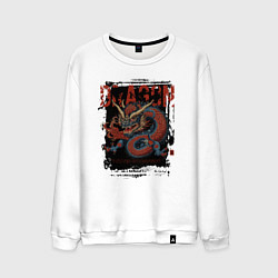 Мужской свитшот Японский дракон в стиле ирезуми