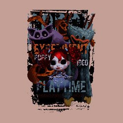Свитшот хлопковый мужской Монстры Poppy Playtime, цвет: пыльно-розовый — фото 2