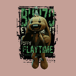 Свитшот хлопковый мужской Кролик Бонзо из Poppy Playtime, цвет: пыльно-розовый — фото 2