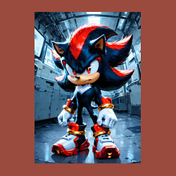 Свитшот хлопковый мужской Ежик Шедоу в коридоре, цвет: кирпичный — фото 2