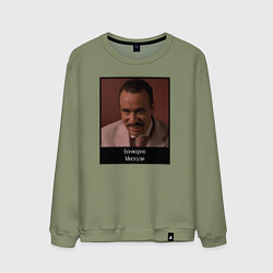 Свитшот хлопковый мужской Бонжорно Мискузи мем Евротур, цвет: авокадо