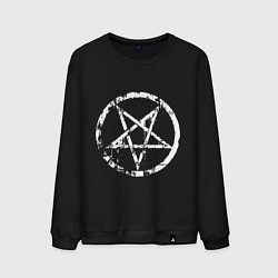 Свитшот хлопковый мужской Star pentagram, цвет: черный