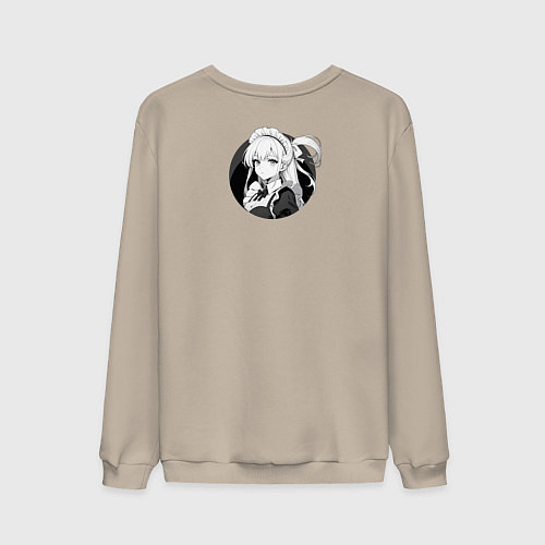 Мужской свитшот Ретро горничная служанка / Миндальный – фото 2