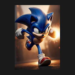 Свитшот хлопковый мужской Бегущий Соник, цвет: черный — фото 2