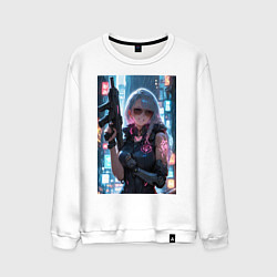 Мужской свитшот Наемник в стиле Cyberpunk