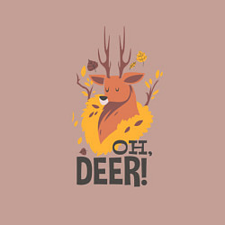 Свитшот хлопковый мужской Oh deer, цвет: пыльно-розовый — фото 2