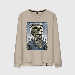 Свитшот хлопковый мужской Metallica - playbill, цвет: миндальный