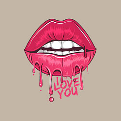 Свитшот хлопковый мужской I love you, цвет: миндальный — фото 2