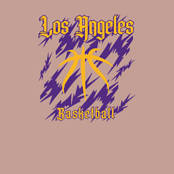 Свитшот хлопковый мужской Basketball Lakers, цвет: пыльно-розовый — фото 2