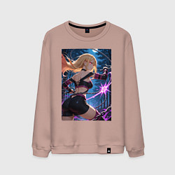 Свитшот хлопковый мужской Марин Китагава косплей Fate stay night, цвет: пыльно-розовый
