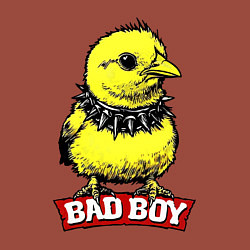 Свитшот хлопковый мужской Bad boy chicken, цвет: кирпичный — фото 2