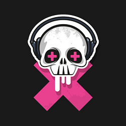 Свитшот хлопковый мужской Череп в наушниках, цвет: черный — фото 2