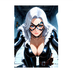 Свитшот хлопковый мужской Черная кошка Фелиция Харди, цвет: белый — фото 2