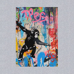 Свитшот хлопковый мужской Monkey graffiti, цвет: меланж — фото 2